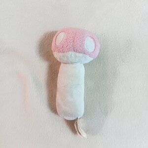 Mushroom plush 6" pink and white